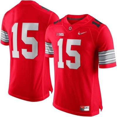 Ohio State Buckeyes Men's Only Number #15 Red Authentic Nike Diamond Quest College NCAA Stitched Football Jersey GN19P82AN